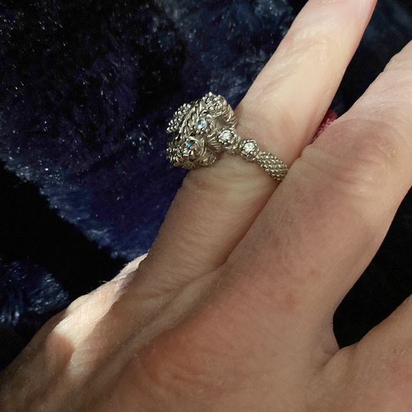 Judith Ripka Diamonique flower sterling ring - Picture 11 of 13